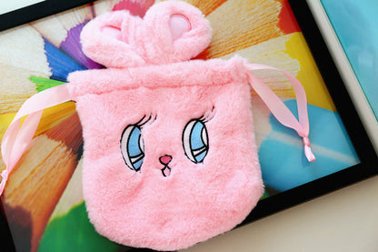 Fluffy Bunny Drawstring Bag