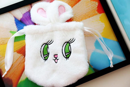 Fluffy Bunny Drawstring Bag