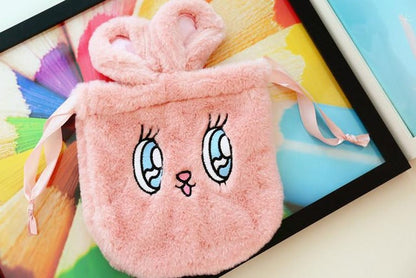 Fluffy Bunny Drawstring Bag