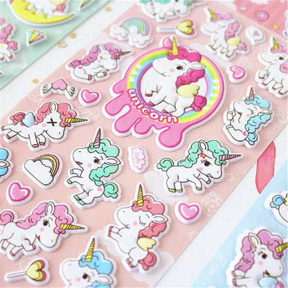 Puffy Unicorn Stickers