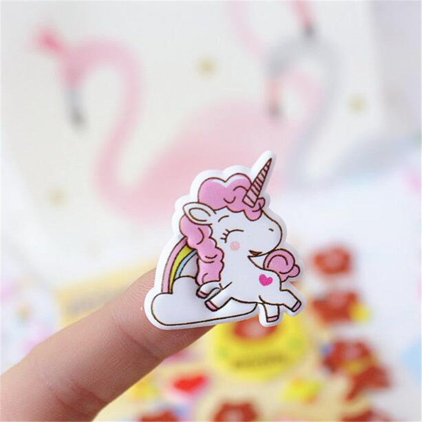 Puffy Unicorn Stickers