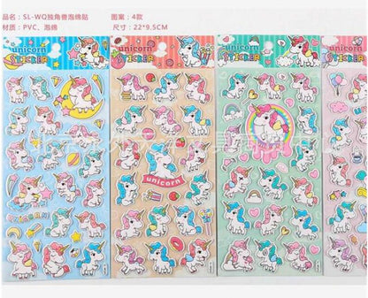 Puffy Unicorn Stickers