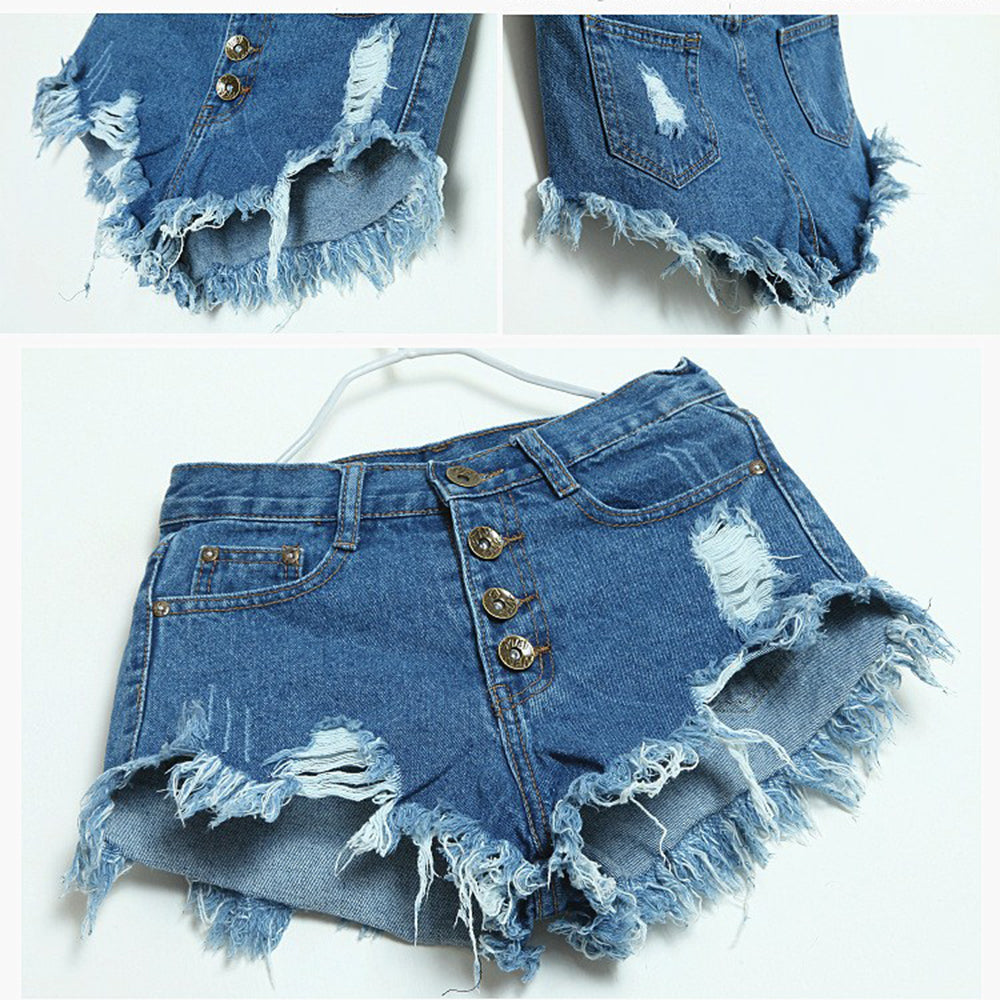 Distressed Jean Shorts