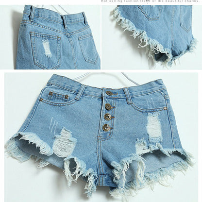 Distressed Jean Shorts