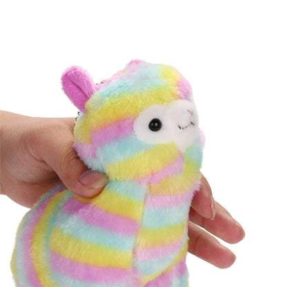 Rainbow Alpaca Keychain