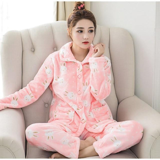 Fuzzy Flannel Pajama Sets