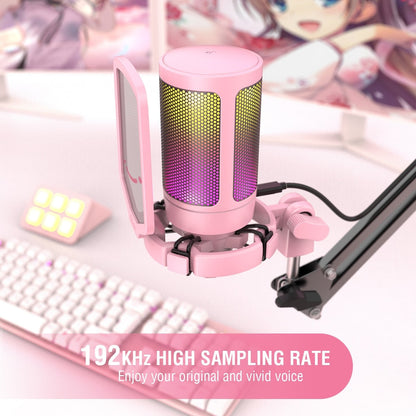 Professional Pink Streaming Microphone