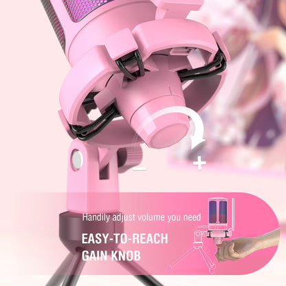 Professional Pink Streaming Microphone