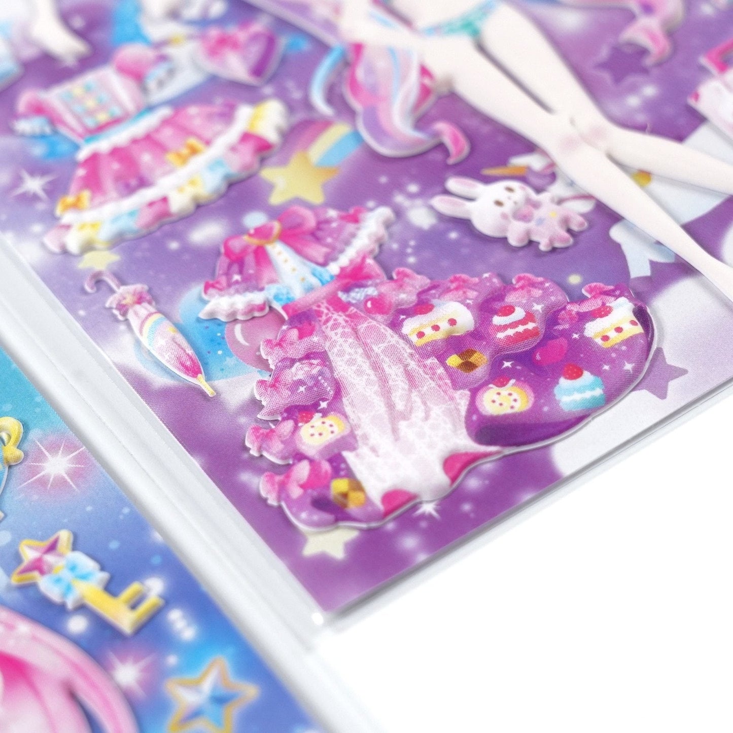 Puffy Glitter Princess Stickers