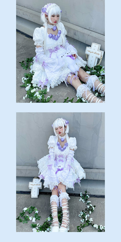 Purple Rose Ethereal Lace Dress