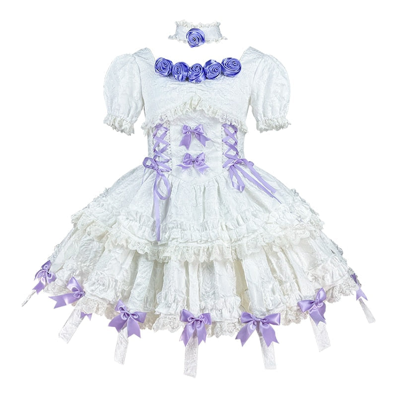 Purple Rose Ethereal Lace Dress