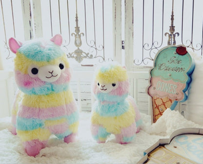 Rainbow Alpaca Plush