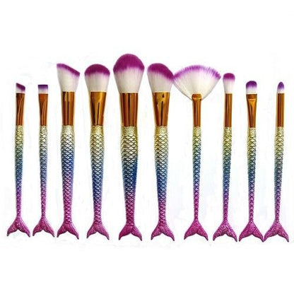 Rainbow Mermaid Makeup Brush Set