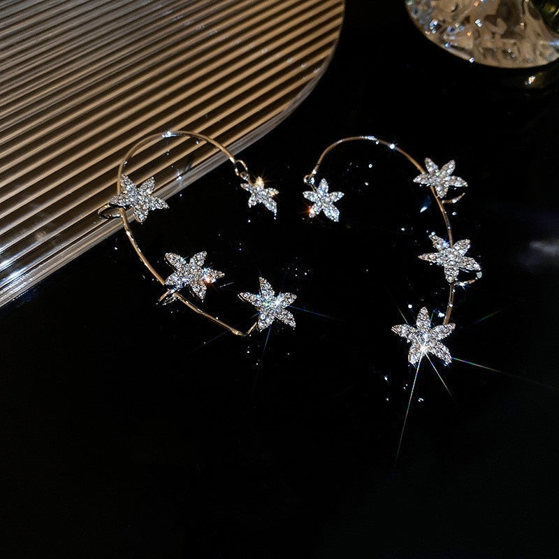 Rhinestone Butterfly Ear Cuffs