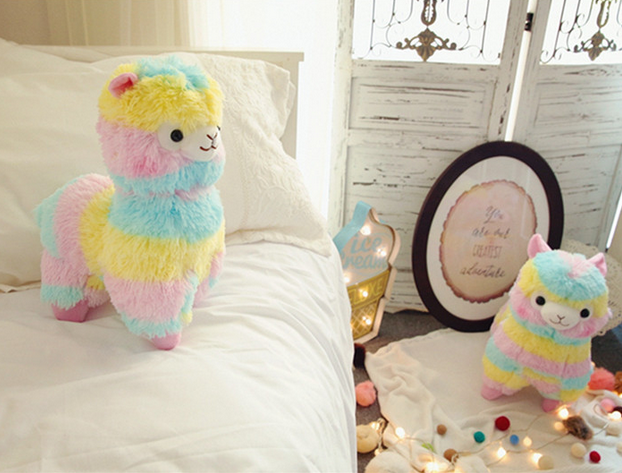 Rainbow Alpaca Plush