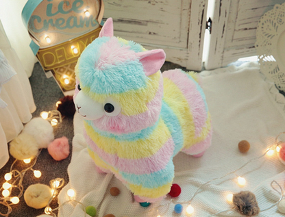 Rainbow Alpaca Plush