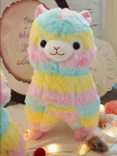 Rainbow Alpaca Plush