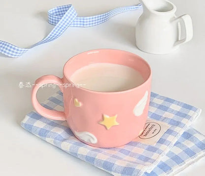 Sakura Ceramic Cup Saucer & Spoon Set