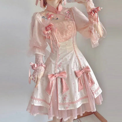 Sakura Cheongsam Kimono Dress