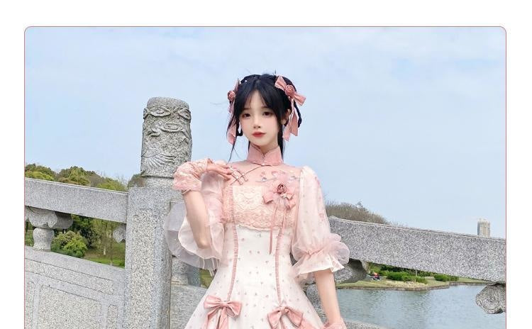 Sakura Cheongsam Kimono Dress