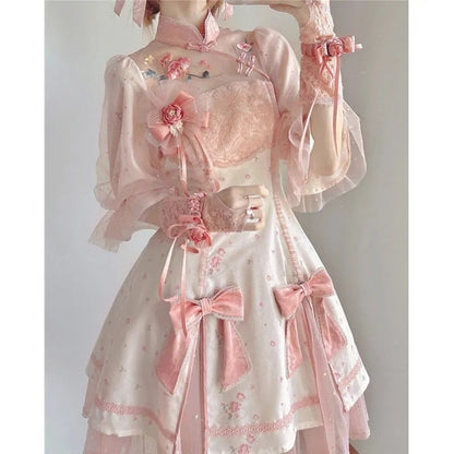 Sakura Cheongsam Kimono Dress