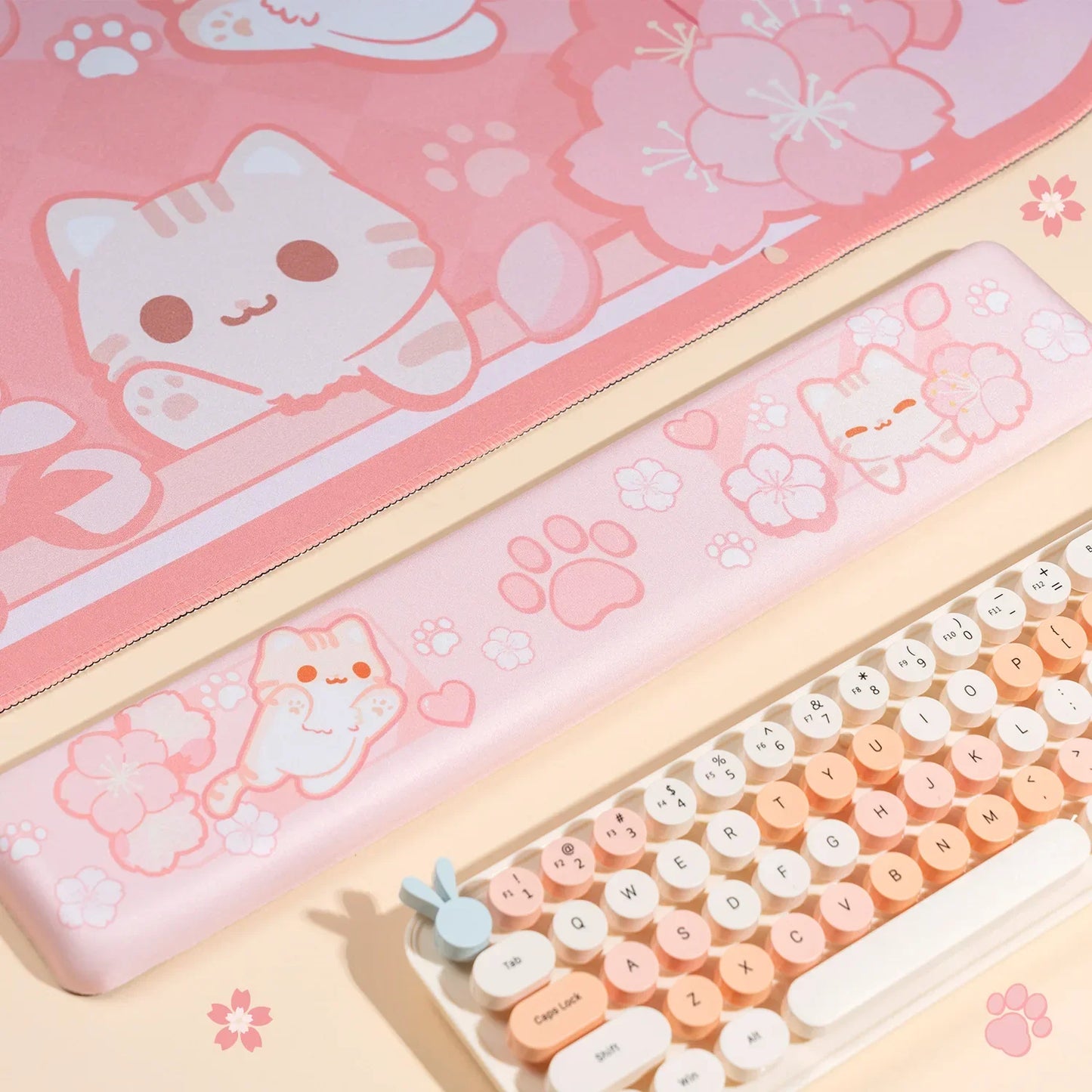 Sakura Neko Keyboard Wrist Rest