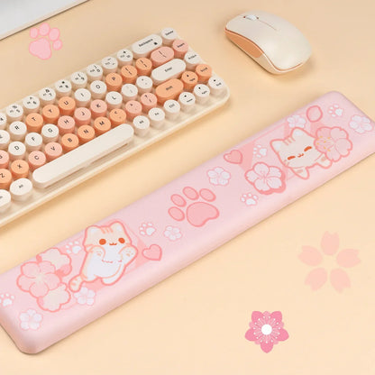 Sakura Neko Keyboard Wrist Rest