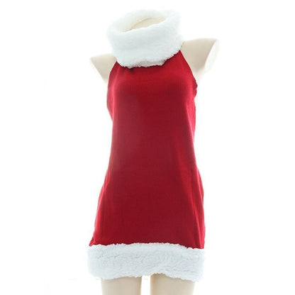 Santa's Knit Turtleneck Dress