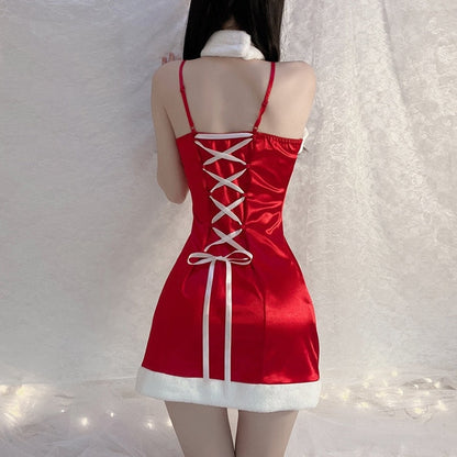 Satin Santa Slip Dress