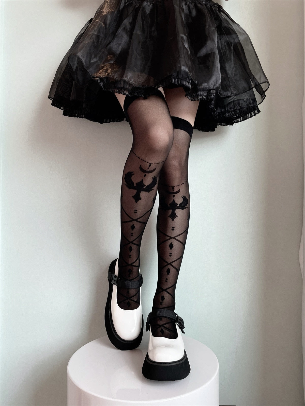 Sheer Lolita Nylon Thigh Highs