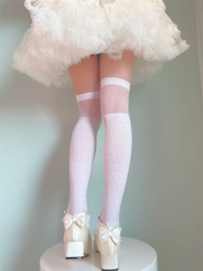 Sheer Lolita Nylon Thigh Highs