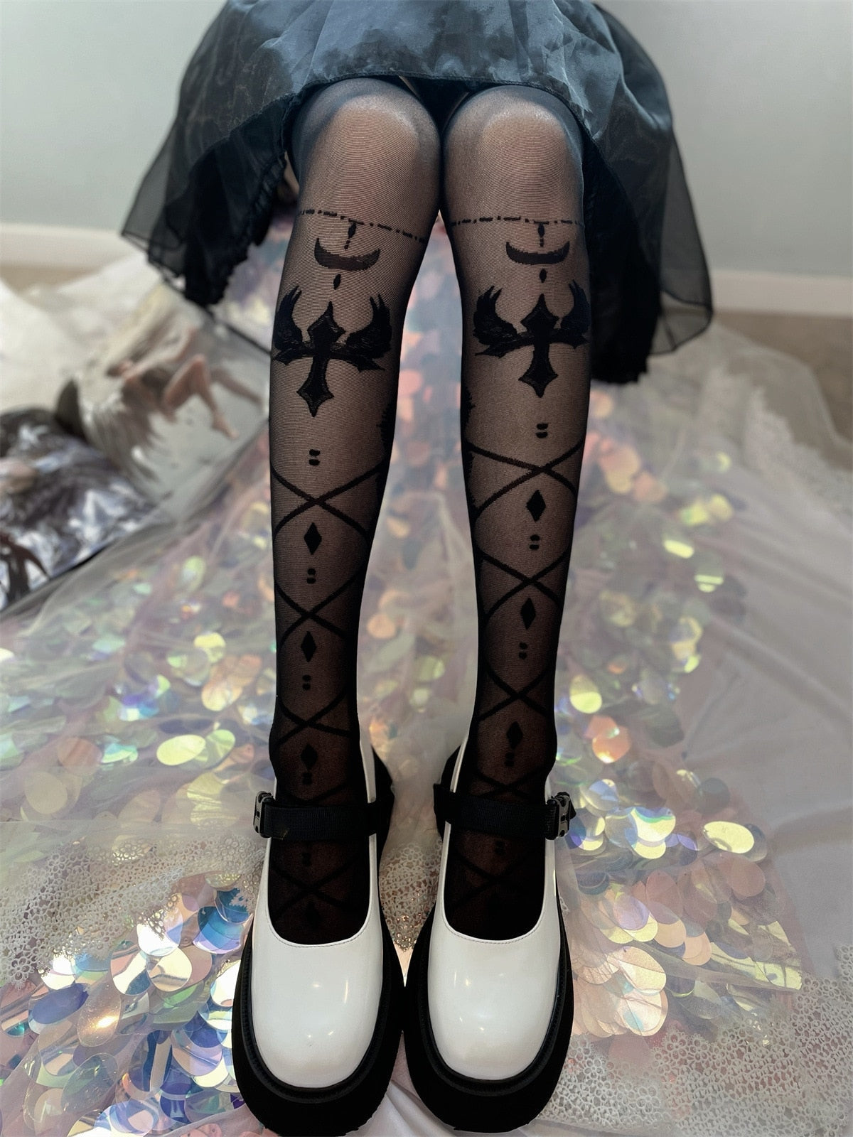 Sheer Lolita Nylon Thigh Highs