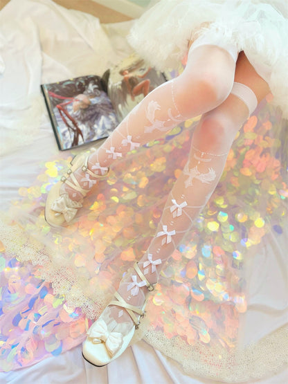 Sheer Lolita Nylon Thigh Highs