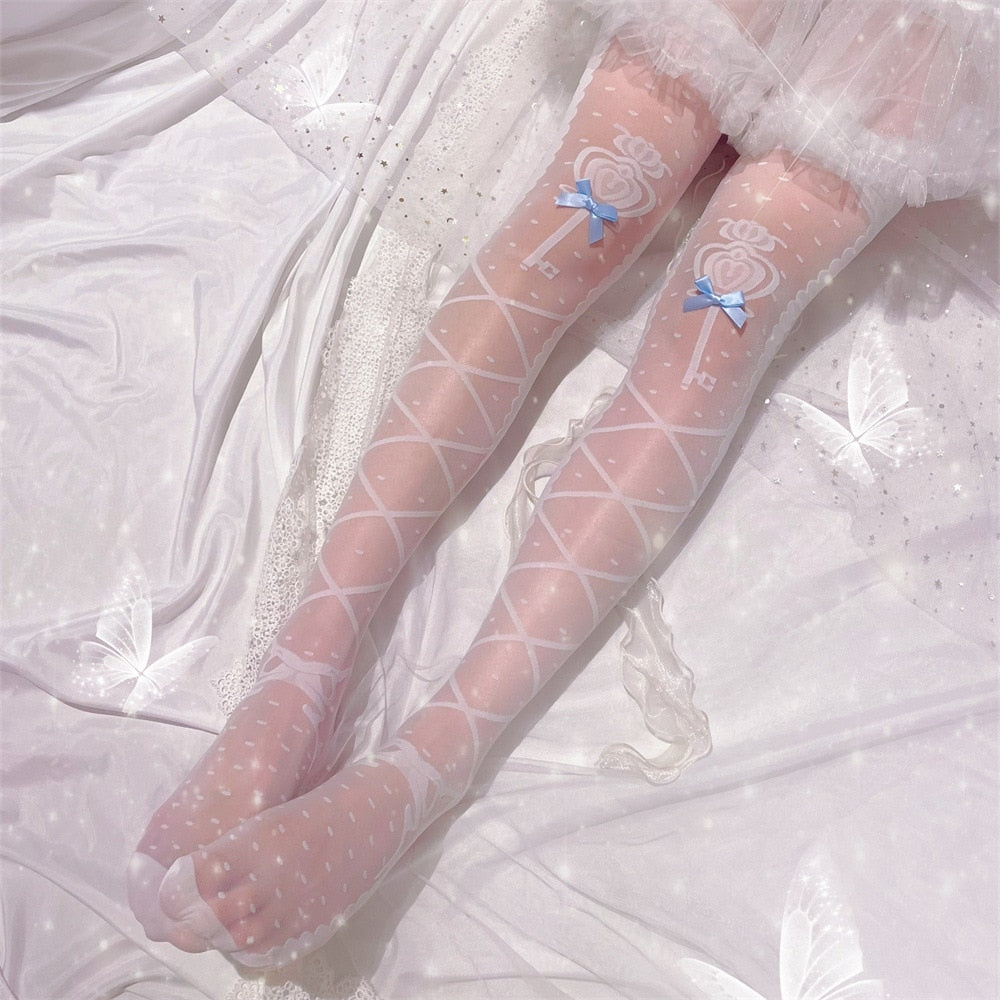 Sheer Lolita Nylon Thigh Highs