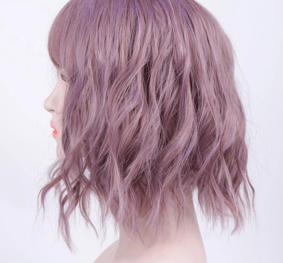 Short Wavy Pastel Wig