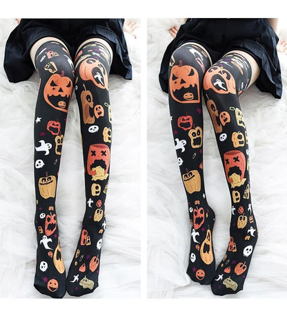 Sickly Pumpkin Stockings