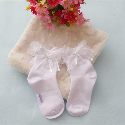 Silk & Ruffle Princess Socks