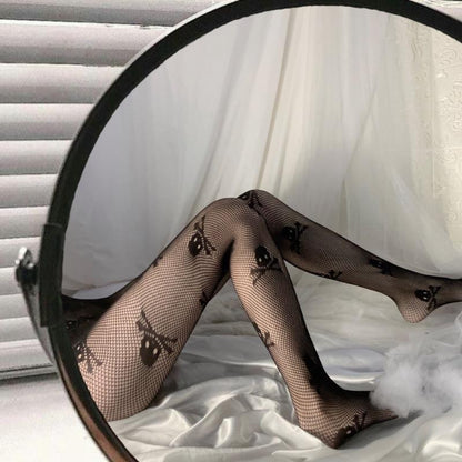 Skull Fishnet Stockings