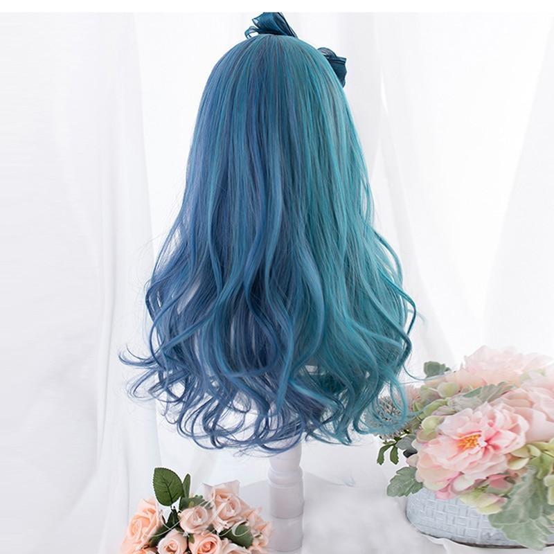 Split Blue Lolita Wig