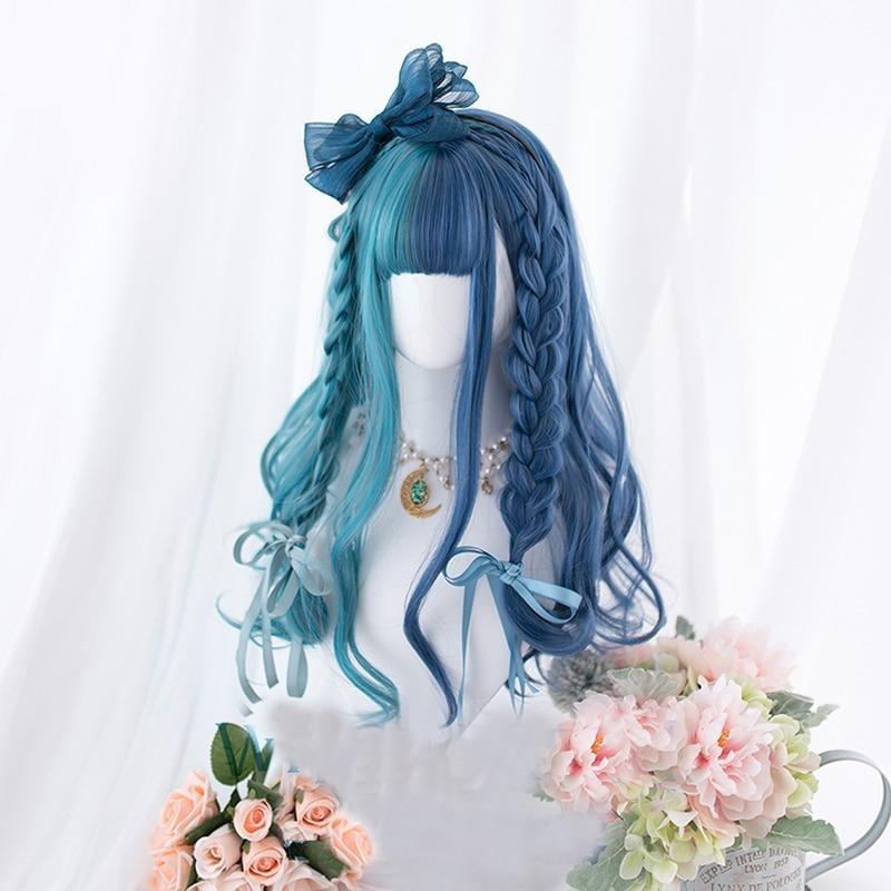 Split Blue Lolita Wig