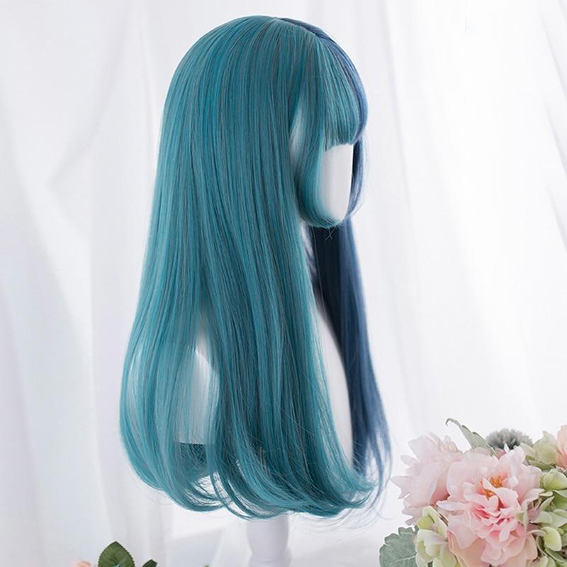 Split Blue Lolita Wig