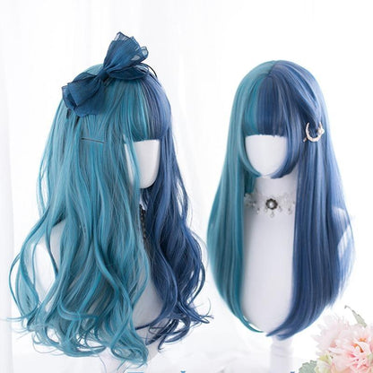 Split Blue Lolita Wig