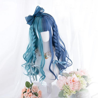 Split Blue Lolita Wig