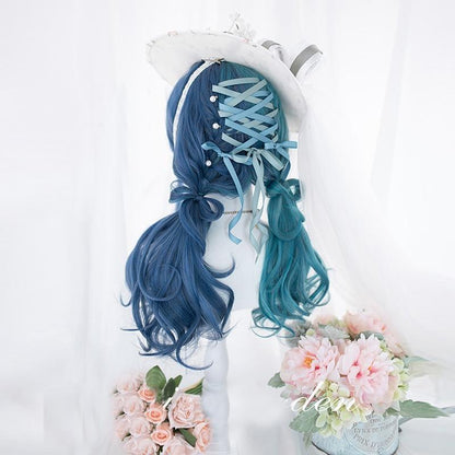 Split Blue Lolita Wig