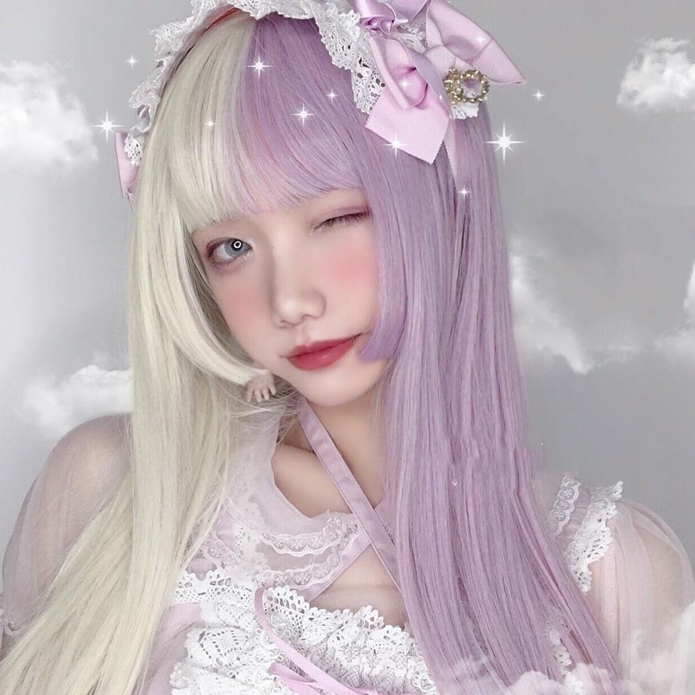 Split Lavender Lolita Wig