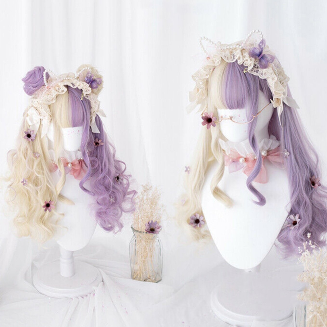 Split Lavender Lolita Wig