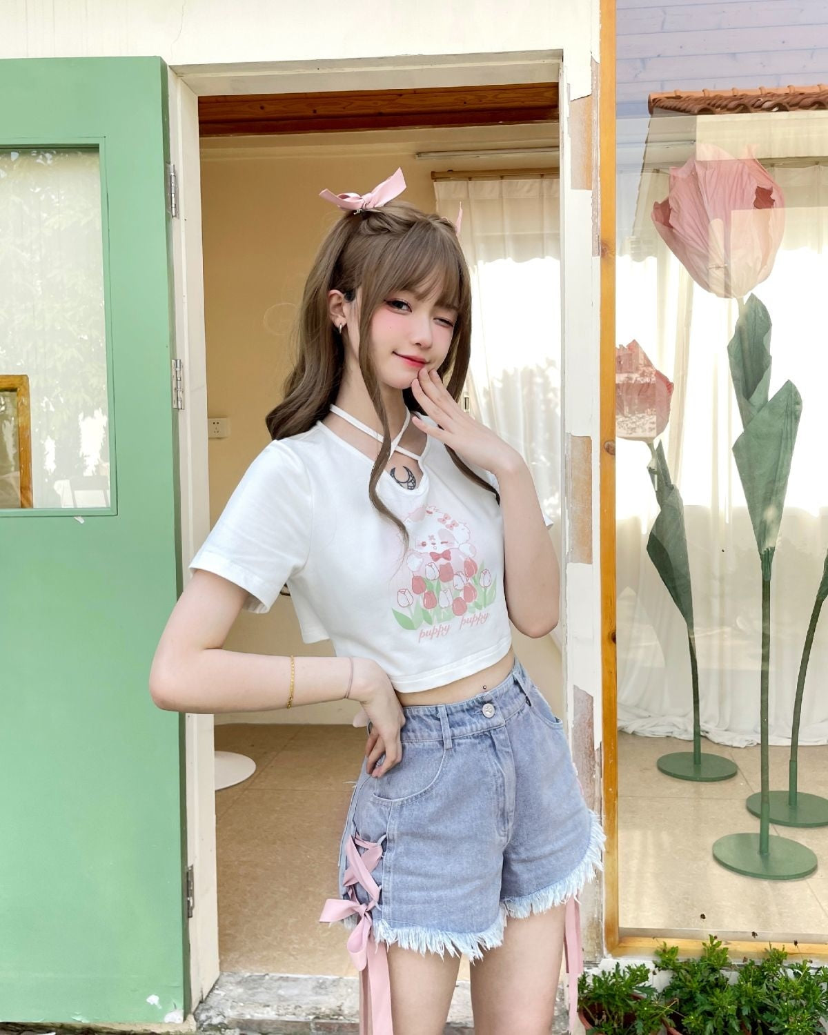 Spring Bunny Crop Top