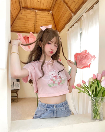 Spring Bunny Crop Top