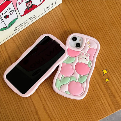 Spring Tulip Bunny iPhone Case