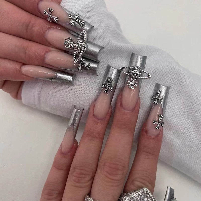 Square Shape Long Press On Nails